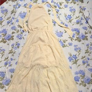 Elegant Cream High Low Dress